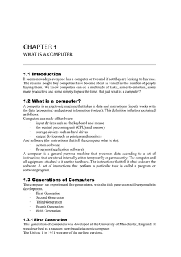 Chapter 1 What Is a Computer