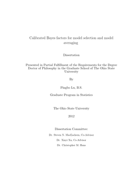 Calibrated Bayes Factors for Model Selection and Model Averaging