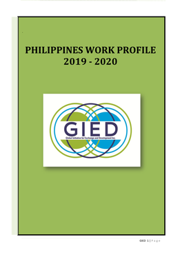 Global Initiative for Exchange and Development Inc. (GIED) Is a Non-Profit and Non- Government Organization Established Last July 07, 2015 in Cebu City, Philippines