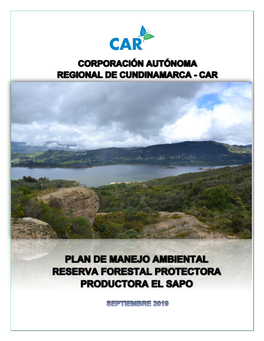 Plan De Manejo Ambiental Reserva Forestal Protectora Productora El Sapo