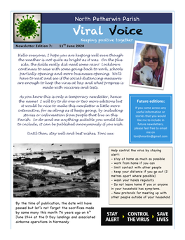 Viral Voice Keeping Positive Together Newsletter Edition 7: 11Th June 2020