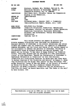 DOCUMENT RESUME ED 343 482 HE 025 345 AUTHOR Bjornson