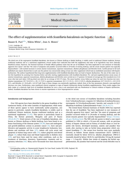 The Effect of Supplementation with Scutellaria Baicalensis on Hepatic