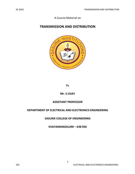 Transmission and Distribution