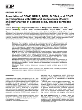 Association of BDNF, HTR2A, TPH1, SLC6A4, and COMT