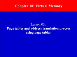 Virtual Memory