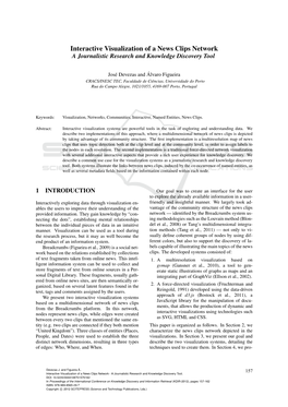 Interactive Visualization of a News Clips Network a Journalistic Research and Knowledge Discovery Tool