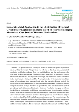 Surrogate Model Application to the Identification of Optimal