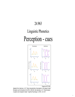 Speech Perception Is ‘Special’ – I.E