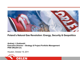 Poland's Natural Gas Revolution: Energy, Security and Geopolitics