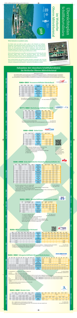 Schifffahrtslinien Oberes Übersichtsplan Im Mittelrheintal Welterbe