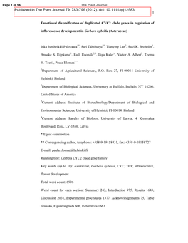 Published in the Plant Journal 79: 783-796 (2012), Doi: 10.1111