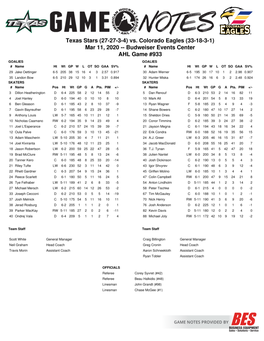 Printable Game Notes-031120.Pdf