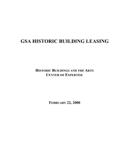 Gsa Historic Building Leasing