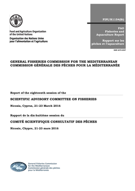 General Fisheries Commission for the Mediterranean. Report of the Eighteenth Session of the Scientific Advisory Committee on Fisheries