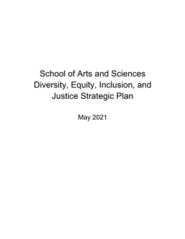 A&S Diversity, Equity, Inclusion, and Justice Strategic Plan