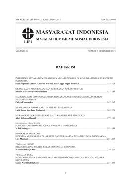 Masyarakat Indonesia Majalah Ilmu-Ilmu Sosial Indonesia