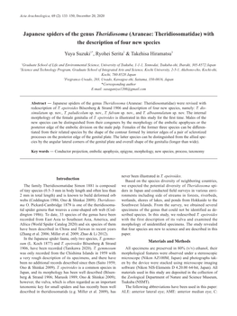 Araneae: Theridiosomatidae) with the Description of Four New Species