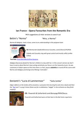 Ian France - Opera Favourites from the Romantic Era