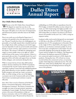 Most Recent Item Dulles Direct Annual Report 2021