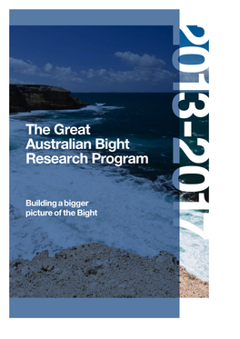 The Great Australian Bight Research Program