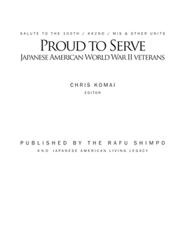 Japanese American World War II Veterans