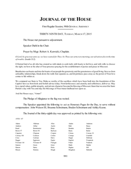 Journal of the House