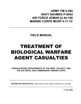 Treatment of Biological Warfare Agent Casualties