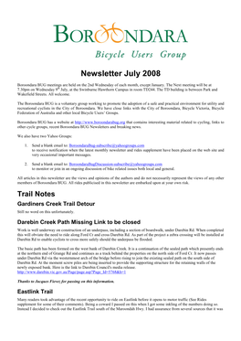 Newsletter July 2008