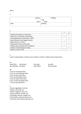 UNIT 5 1 Country Town Building Map Street Shop Painting 2 T F Hookie
