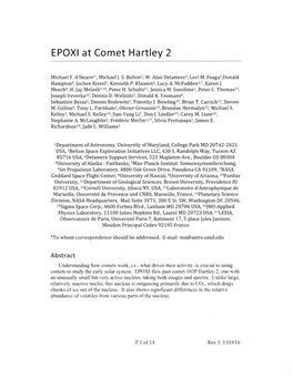 EPOXI at Comet Hartley 2