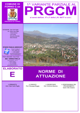 Norme Di Attuazione / Norme Generali ______