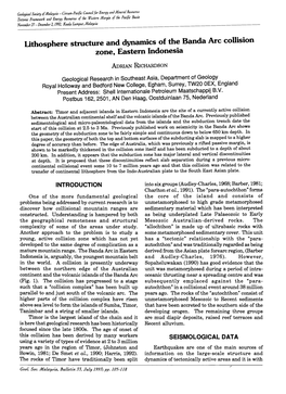 Lithosphere Structure and Dynamics of the Banda Arc Collision Zone, Eastern Indonesia