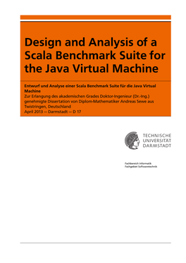Design and Analysis of a Scala Benchmark Suite for the Java Virtual Machine