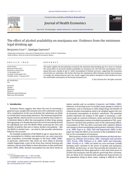 The Effect of Alcohol Availability on Marijuana Use: Evidence from the Minimum Legal Drinking Age