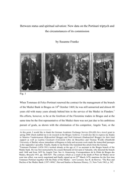 Between Status and Spiritual Salvation: New Data on the Portinari Triptych and the Circumstances of Its Commission by Susanne F