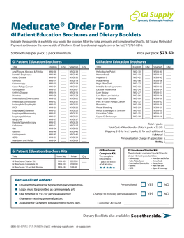 Meducate® Order Form