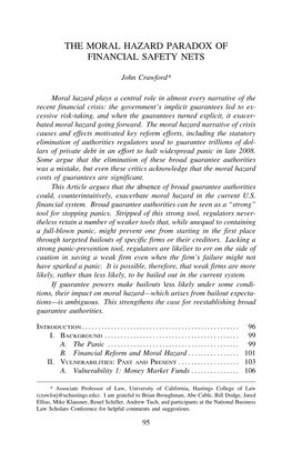 The Moral Hazard Paradox of Financial Safety Nets