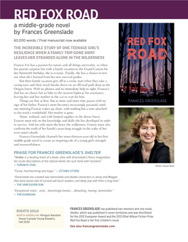 RED FOX ROAD a Middle-Grade Novel by Frances Greenslade