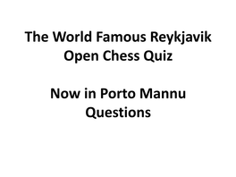 Chess Quiz 2011