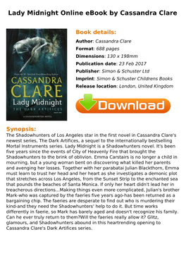 Lady Midnight Online Ebook by Cassandra Clare
