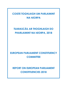 Report on European Parliament Constituencies 2018