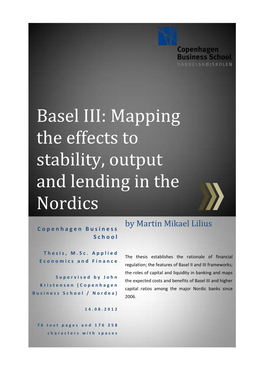 Basel III: Mapping