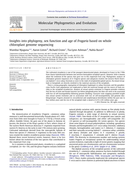 Molecular Phylogenetics and Evolution 66 (2013) 17–29