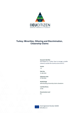 Turkey: Minorities, Othering and Discrimination, Citizenship Claims
