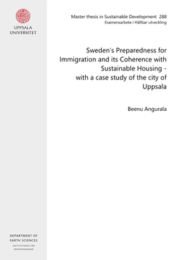 Sweden's Preparedness for Immigration and Its