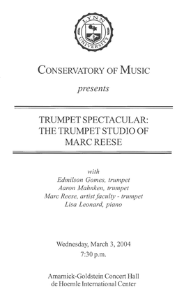 The Trumpet Studio of Marc Reese