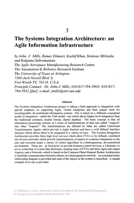 The Systems Integration Architecture: an Agile Information Infrastructure