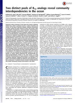 Cobalamin Cobalamin in Which Adenine Substitutes for DMB As the Α Ligand