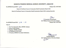 Madhya Pradesh Medical Science University, Jabalpur